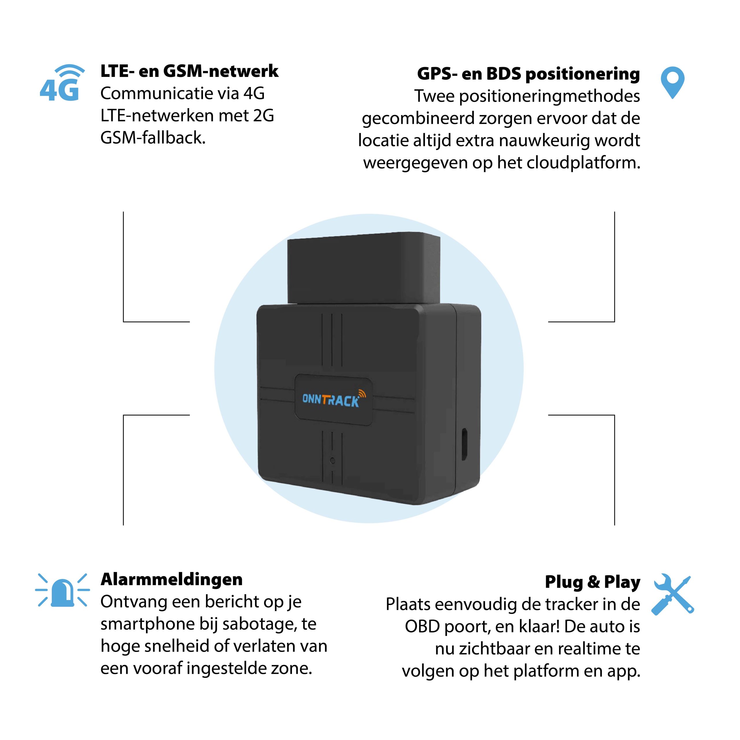 Onntrack OBD+ tracker - plug & play - Lifetime gratis tracking! REFURBISHED - Afbeelding 4